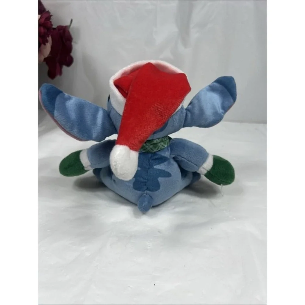 Disney Christmas Stitch Plush with Santa‎ Hat Scarf 6